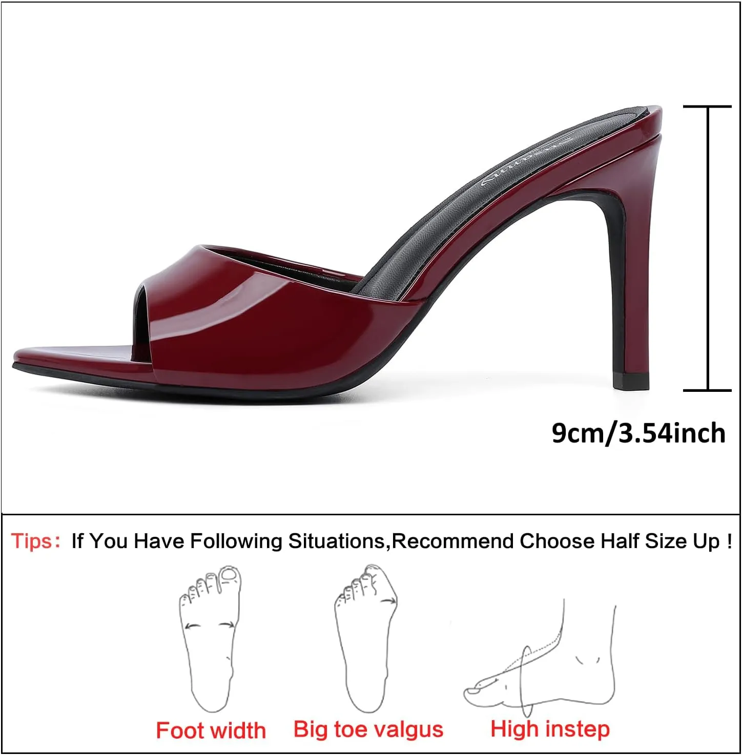 Pointed Open Toe Sandals Sexy Slip on Heeled Summer Casual Wedding sumptuous brilliance absorb patron Guinea Prom Party Comfortable Dressy Shoes Susanny Women's Sandals Heels Mule High Heels 