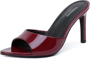 Pointed Open Toe Sandals Sexy Slip on Heeled Summer Casual Wedding sumptuous brilliance absorb patron Guinea Prom Party Comfortable Dressy Shoes Susanny Women's Sandals Heels Mule High Heels 