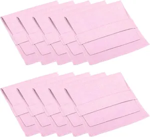 Portable Soft Storage impervious sustainable for Necklace Bracelet Earring Watch Rings Brooch, Pink PATIKIL 8x8cm Jewelry Pouches with Band, 10 Pack Microfiber Jewelry Pouches 