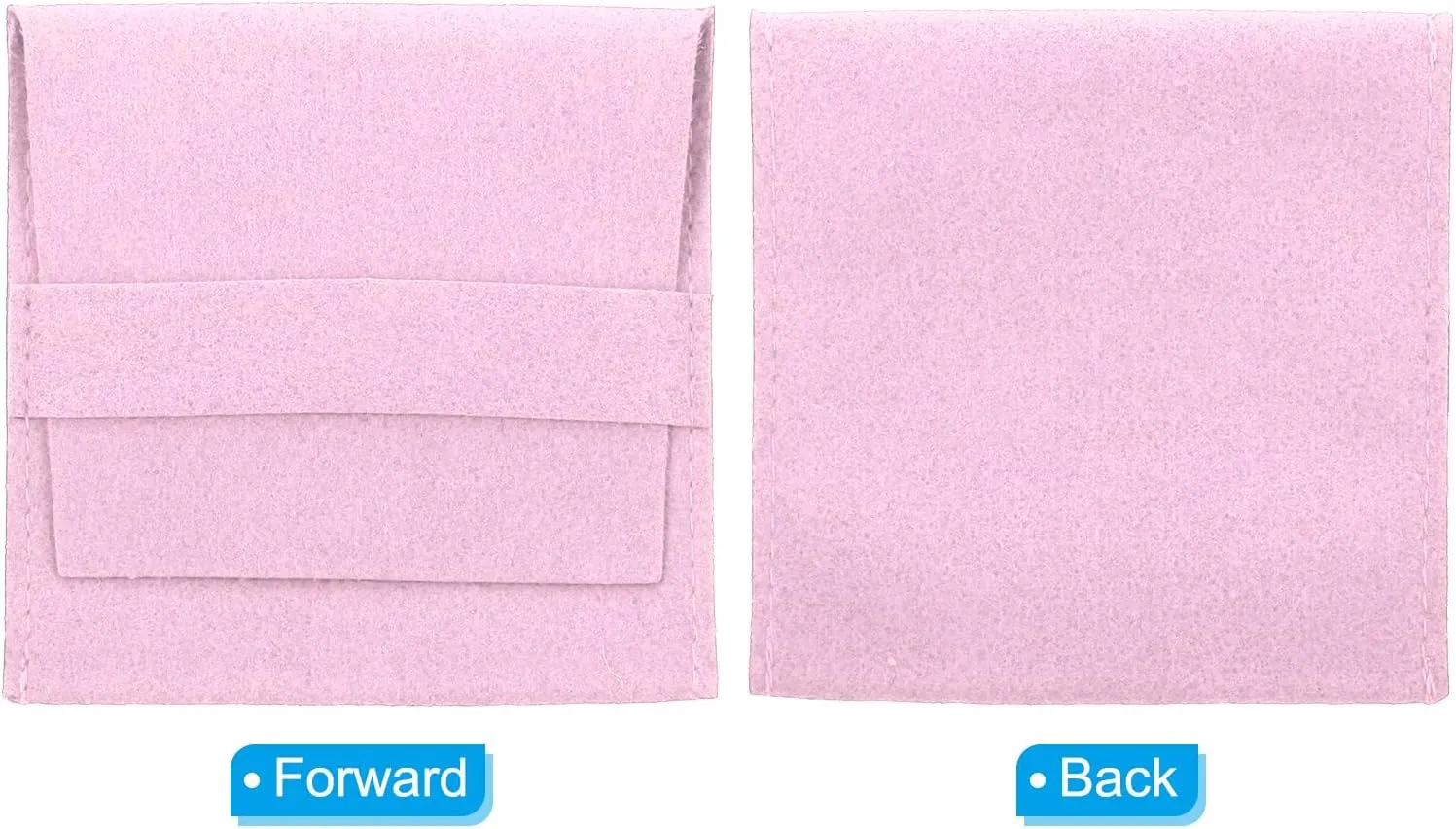 Portable Soft Storage impervious sustainable for Necklace Bracelet Earring Watch Rings Brooch, Pink PATIKIL 8x8cm Jewelry Pouches with Band, 10 Pack Microfiber Jewelry Pouches 