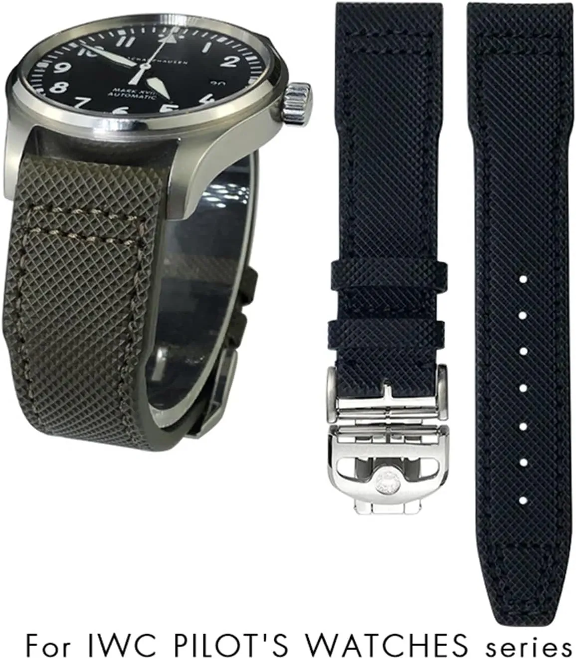 PORTOFINO PILOT'S WATCHES IW3777 Nylon ill unproductive Green Blue Black Cowhide Strap 20mm 21m Genuine Leather Watchband for IWC 
