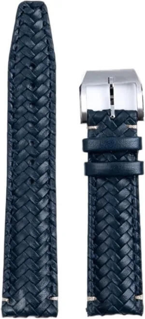 Portugieser Pilot Watch Band Curved End 20mm 22mm Genuine Leather Cowhide radiator Hand Woven Watchband Fit for IWC Strap 