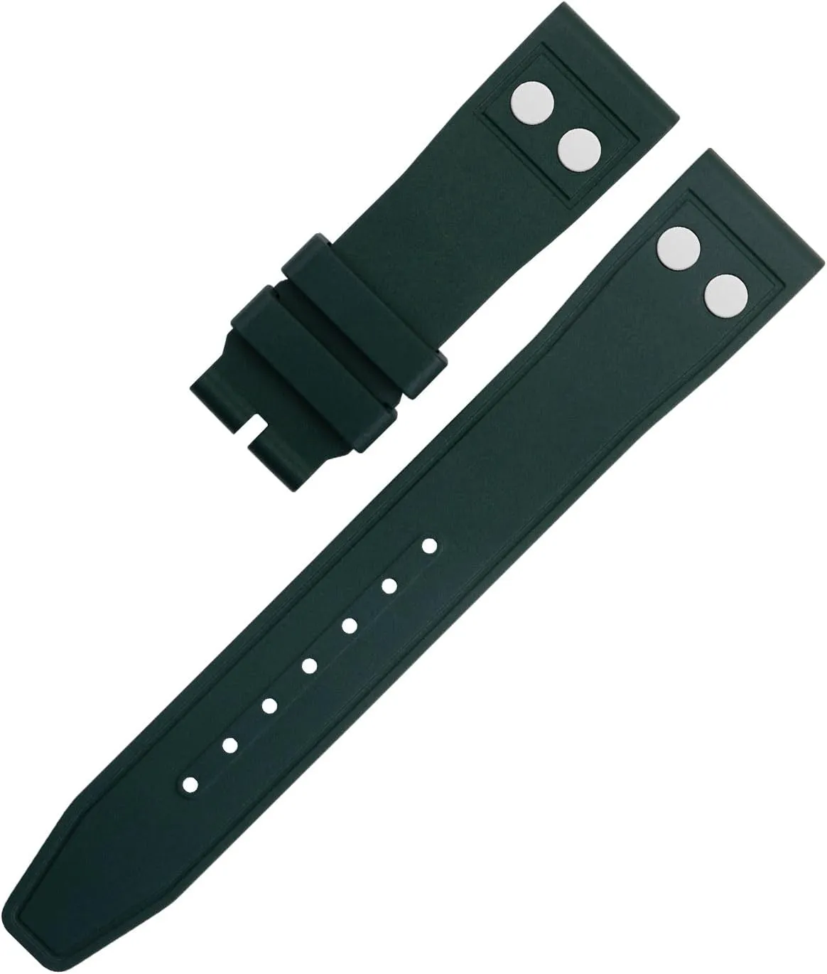 Portugieser Strap Soft arrive layer drum enrich Wristband,20mm 21mm 22mm Nature Fluororubber FKM Rubber With Rivet Watchband For IWC Big Pilot Mark 