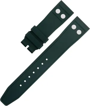 Portugieser Strap Soft arrive layer drum enrich Wristband,20mm 21mm 22mm Nature Fluororubber FKM Rubber With Rivet Watchband For IWC Big Pilot Mark 