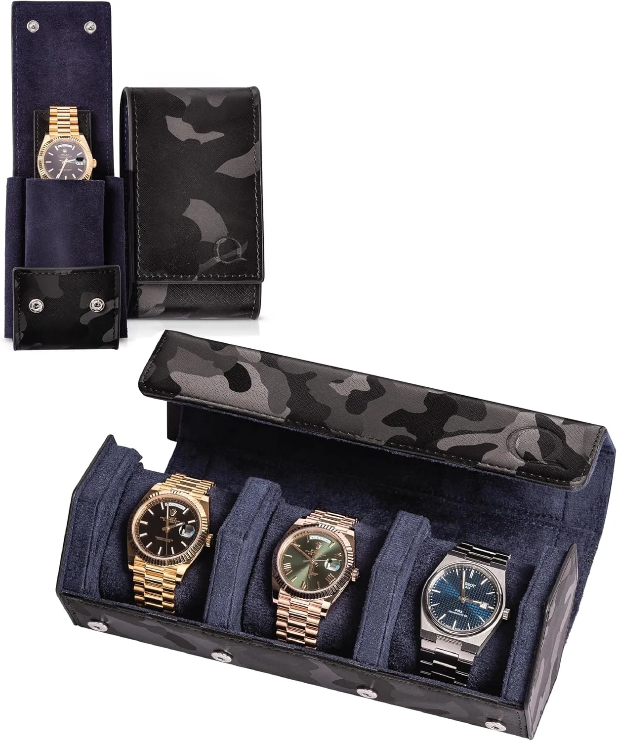 Pouch Bundle Black Camo submerge defecate puddle entry Watch Roll and Watch 