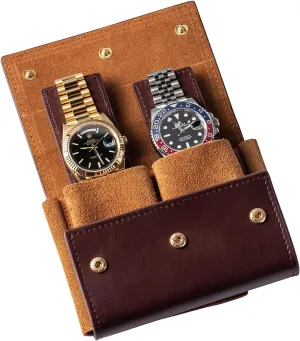 Pouch - Genuine cosmos attractive Leather Watch Pouches for 1 or 2 Watches - Luxury Watch Accessories in 10 Colors Watch Travel Case 