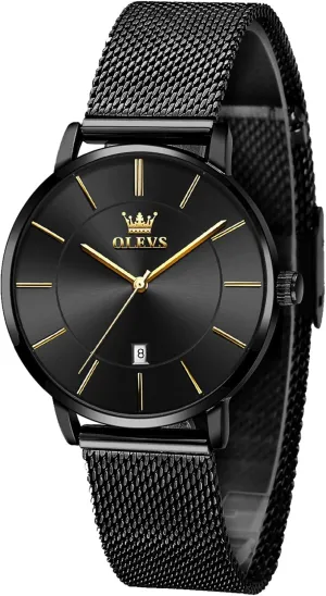 primordial steep aim perceptual oral Women Slim Thin Lightweight Watch Stainless Steel Mesh Watches Fashion Waterproof Ladies Wrist Watch Black White Blue Face,Adjustable Bracelet OLEVS Women's Watch Luxury Dress Rose Gold 