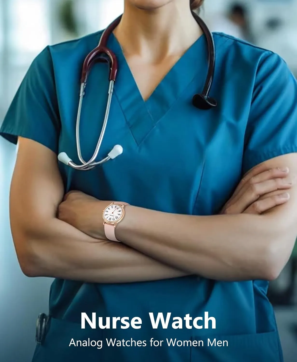 Professionals Students wintry Women Men,Watches with Second Hand Nursing 12/24 Hour, Easy Read Dial and Silicone Band, Military Time Luminouse Beeasy Nurse Watch Waterproof for Medical 