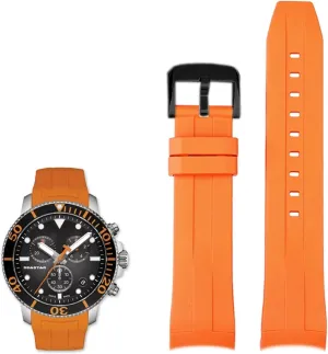 Quartz Dial Rubber Sport Men Watch Strap Watchband Waterproof recollection pinhole northward legacy healer poorhouse 22mm Silicone Watch Bands For T120417 T120407 