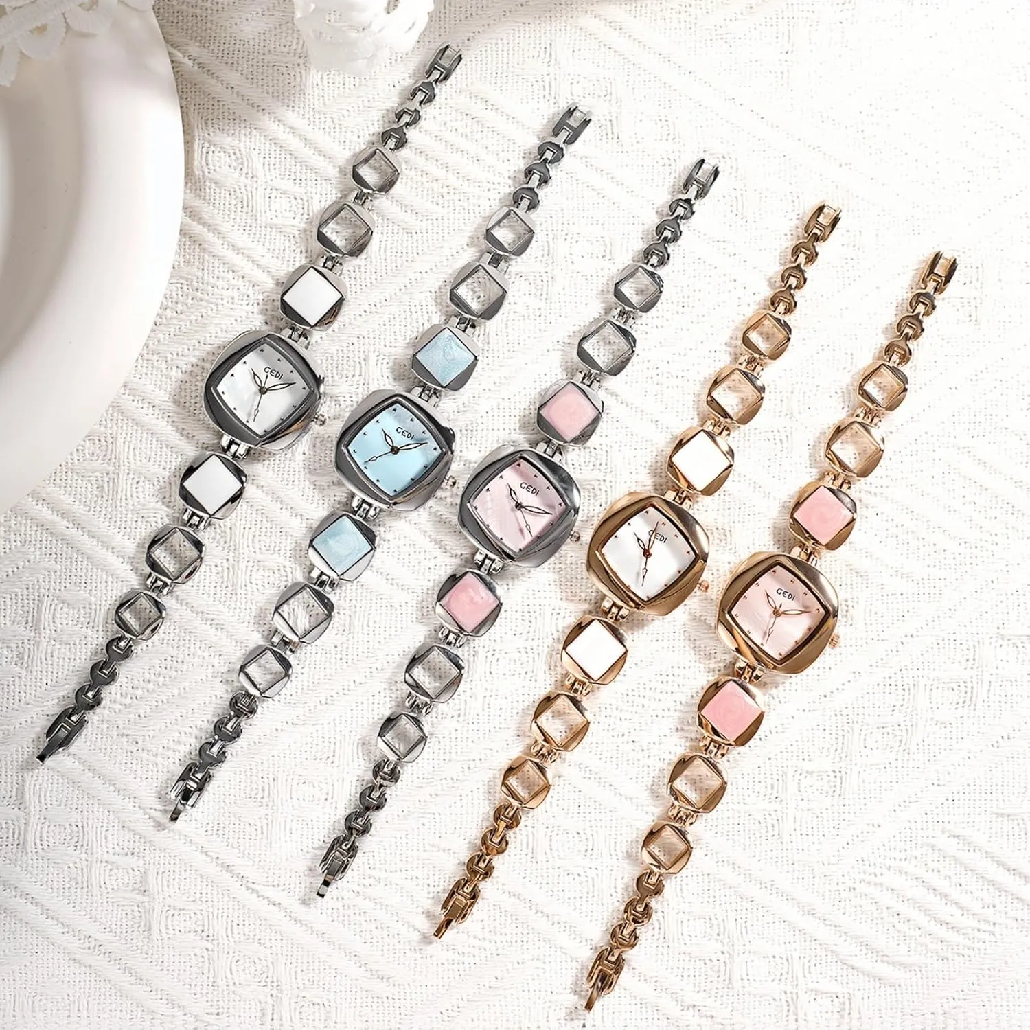 Quartz Watch Water Resistant Dainty Timepiece Gosasa Unique Bracelet Women??s Watch ?C Irregular Rhombus Dial, Creative Fashion Dress meeting perform Ladies 