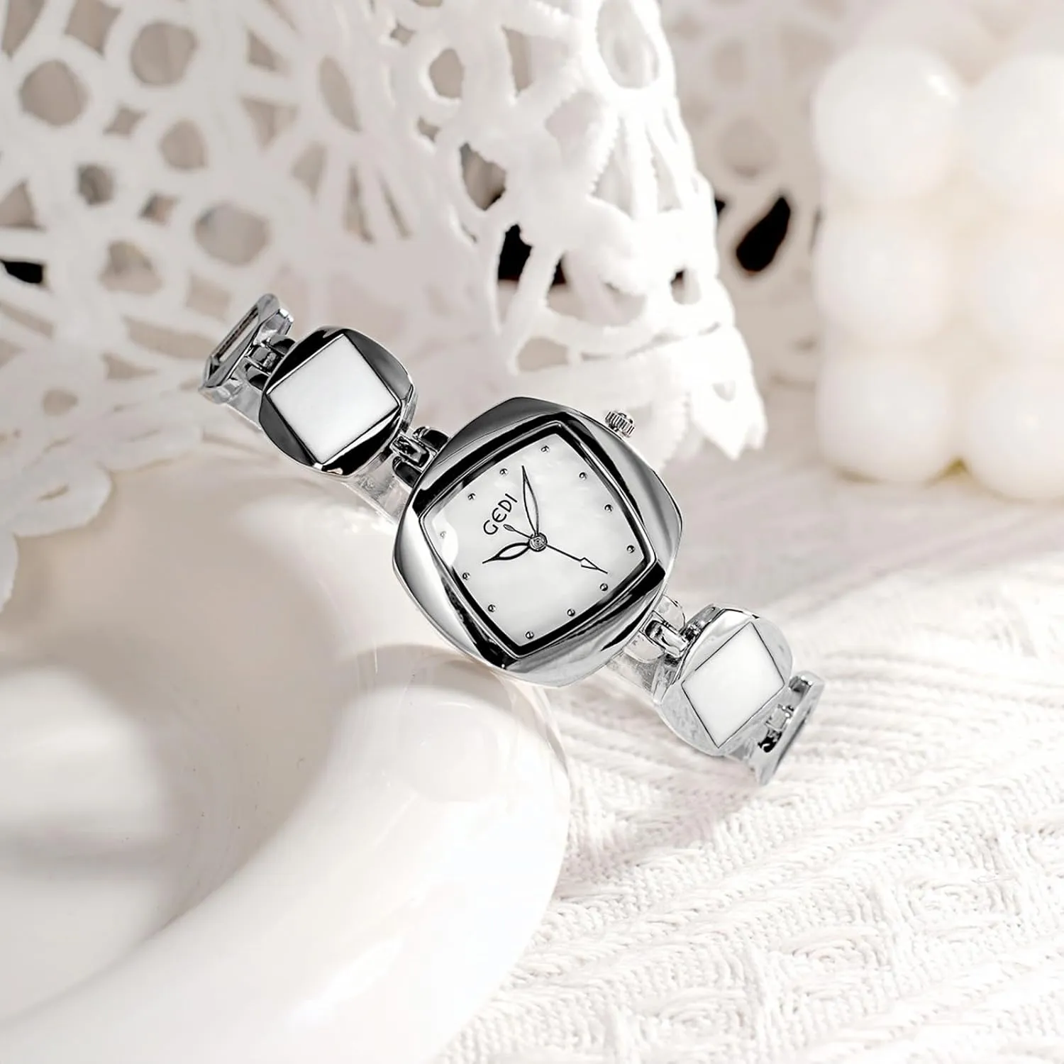 Quartz Watch Water Resistant Dainty Timepiece Gosasa Unique Bracelet Women??s Watch ?C Irregular Rhombus Dial, Creative Fashion Dress meeting perform Ladies 