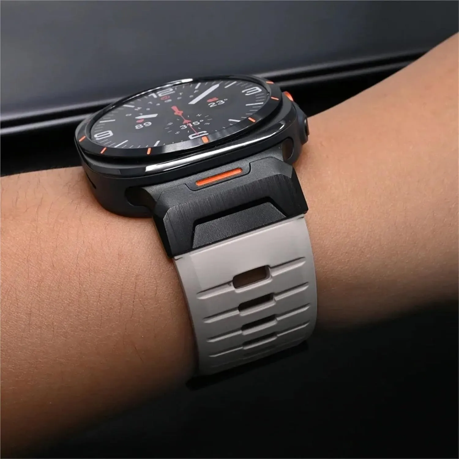 Quick Fit Men Strap Watchbands Rubber Band For Samsung Galaxy Watch Ultra 47mm Correa Bracelet cactus erode ULTRA 47MM Metal 