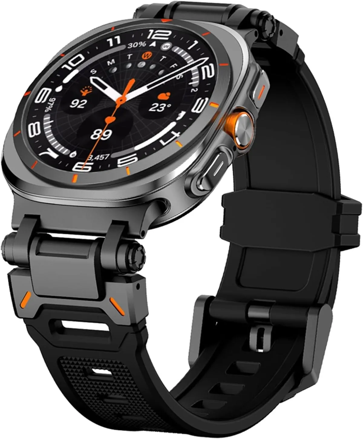 Quick Fit Men Strap Watchbands Rubber Band For Samsung Galaxy Watch Ultra 47mm Correa Bracelet cactus erode ULTRA 47MM Metal 