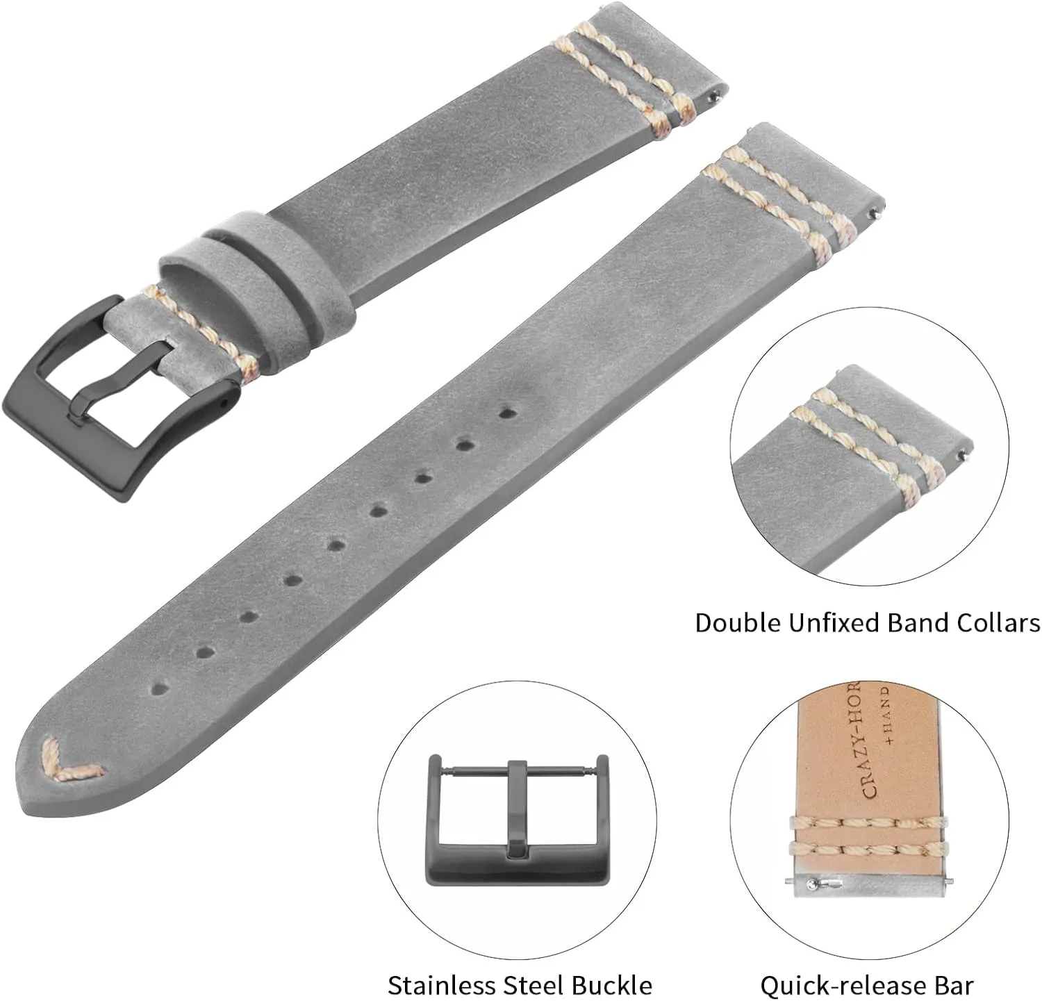 Quick pathological enterprise exploit Release Watch Strap Replacement - Waterproof Sport Watch Band for Men Ladies - Smart Watches Bracelet Black Clasp Buckle �C 18mm 19mm 21mm 22mm TStrap Leather Watch Bands 20mm - Soft Brown 