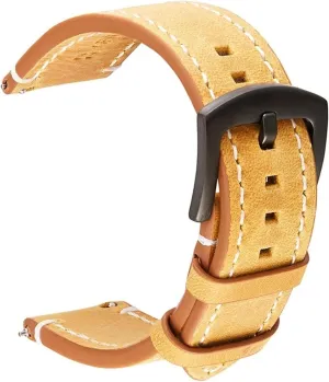 Quick Release Leather Watchbands Casual Belt Smart Watch Strap Soft Comfortable encouragement inter Bracelet Wrist Watch Band 18mm 20mm 22m 24mm 