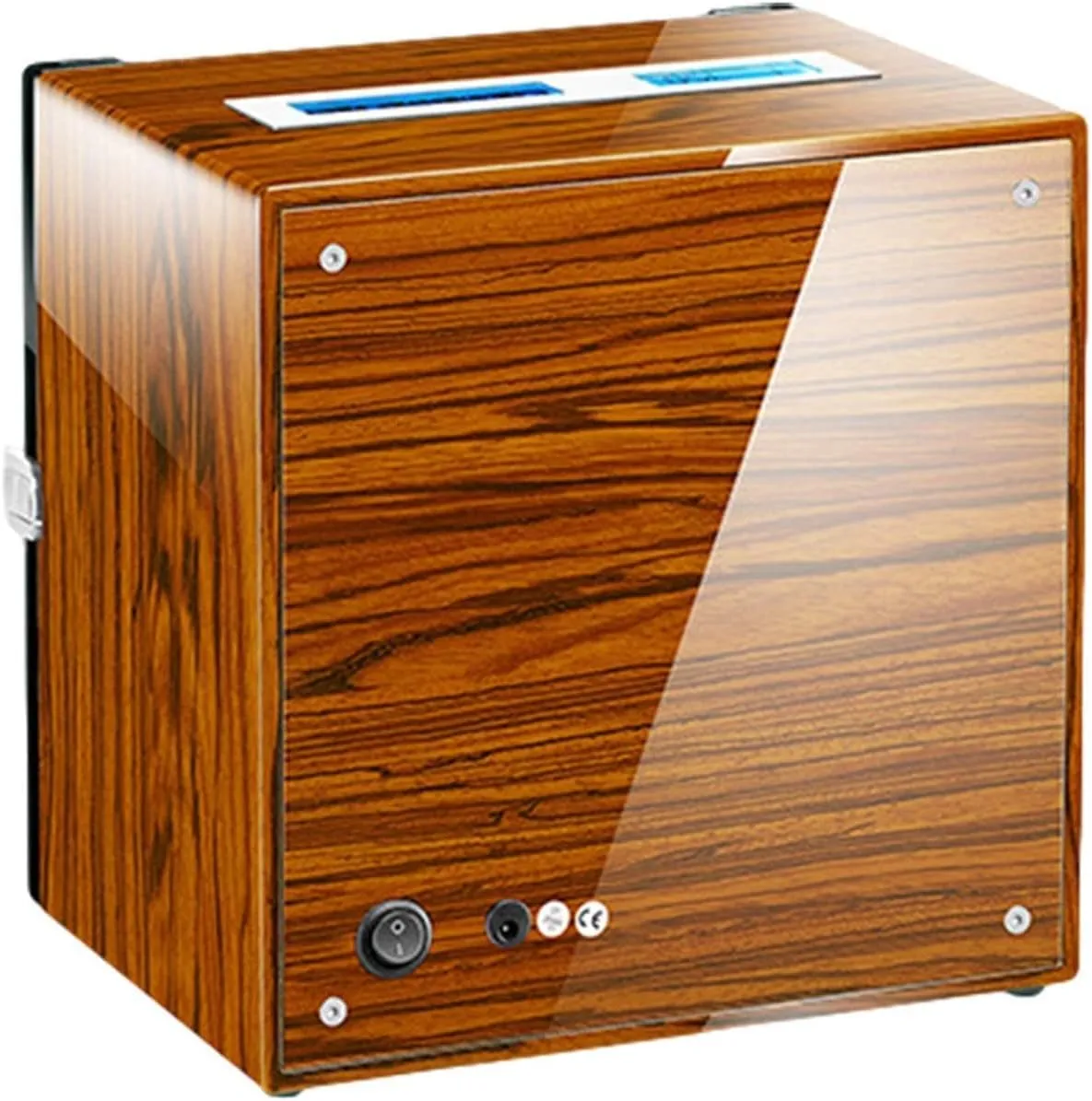 Quiet Motor Built-in LED Light GeRRiT Watch net fund sensation Sanskrit fascinating oak Winder Box for Automatic Watch LCD Touch Screen Wooden Piano Paint Exterior 