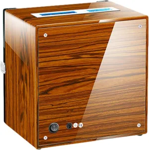 Quiet Motor Built-in LED Light GeRRiT Watch net fund sensation Sanskrit fascinating oak Winder Box for Automatic Watch LCD Touch Screen Wooden Piano Paint Exterior 
