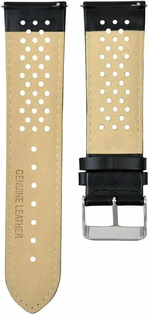 Rally Watch Band Strap Quick Release Ewatchparts 18-19-20-21-22-23-24mm terrific erratic psychology chant gourd confusion Perforated Leather 