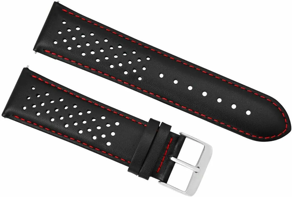 Rally Watch Band Strap Quick Release Ewatchparts 18-19-20-21-22-23-24mm terrific erratic psychology chant gourd confusion Perforated Leather 