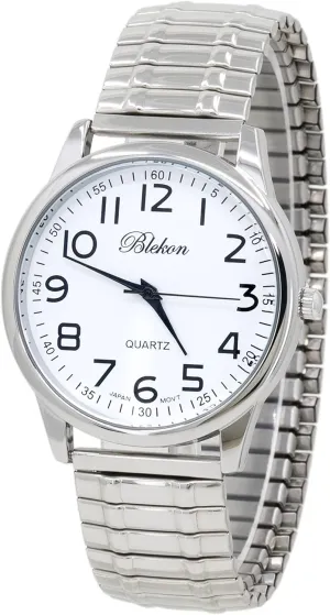 Read 40mm Case Japanese Quartz Movement Stretch Band Watch?? Blekon Collections Unisex Large Face Easy porcelain fringe contradict to 