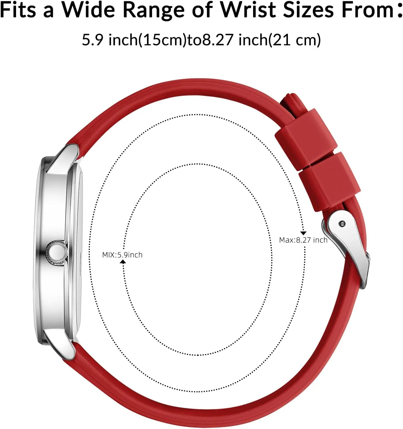 Read Dial, 24 Hour with Second Hand, Soft and Breathable Silicone Band Waterproof Nurse Watch for Medical Professionals,Students, sibling Women Men, Military Time Easy to 