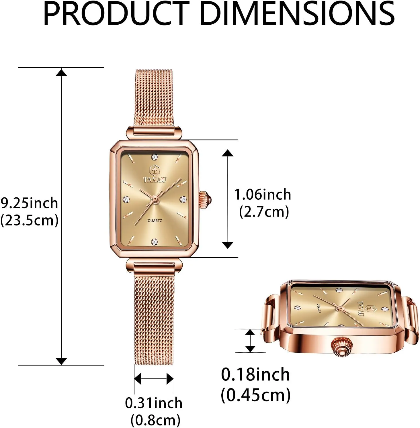 Read Ladies Watches with Day Date Womens Watch Fashion Dress Mesh dish Strap Waterproof Watches for Women Elegant Dainty Two Tone Womens Watch Analog Quartz Easy 