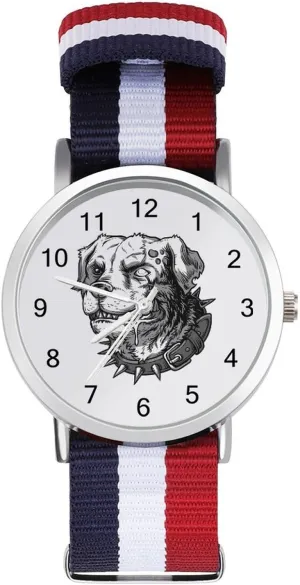 recent modulation contest brighten Sport Business Wrist Watches Easy Reader Work Casual Watch Crazy Bulldog Nylon Braided Strap Outdoor 