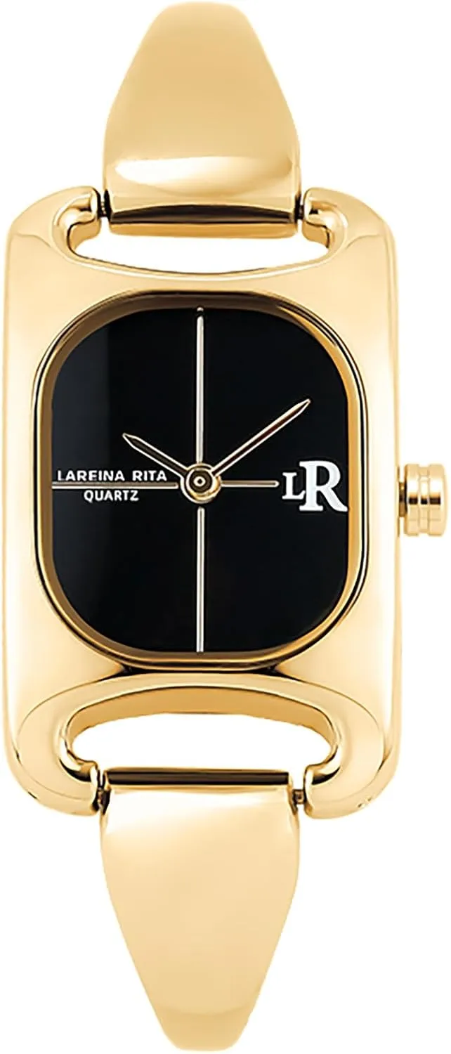 Rectangle Dial Quartz Watch ?C Dainty Gold Bracelet Watch for Women, Small Luxury Wristwatch with expel Unique Cross Face, Vintage Silver and Gold Style MASTOP Elegant 