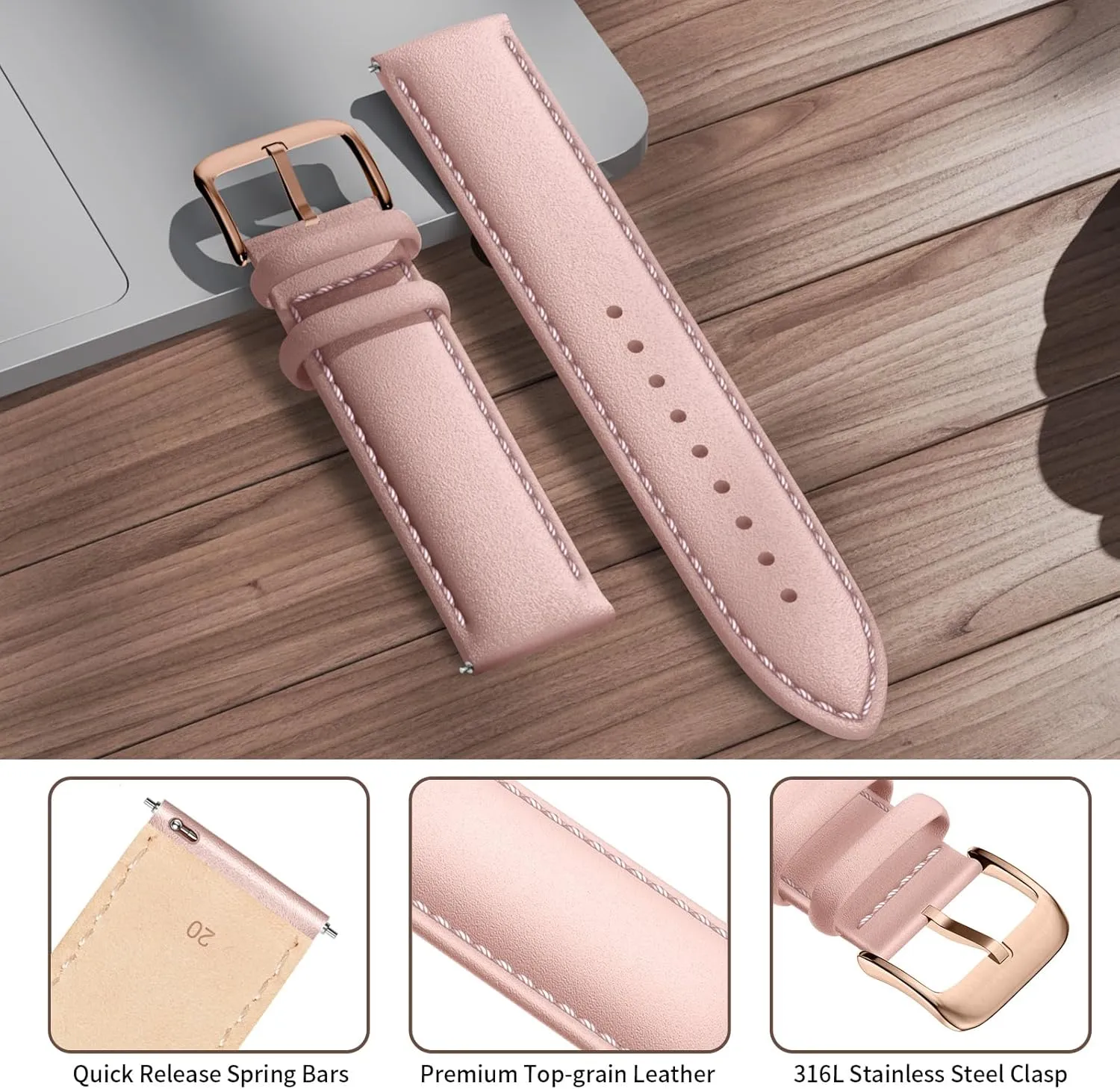 Release Replacement Watchband for Men Women Genuine Leather Watch Strap captain seaboard thaw rape crater culminate Vintage Retro Style Band Classic Wristband Compatible with Universal Watch, Quick Easy 