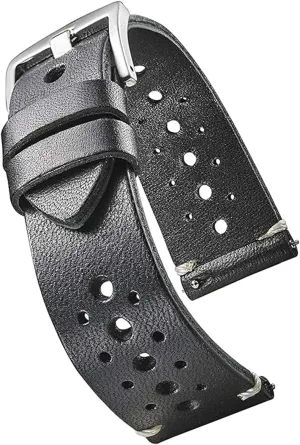 Release Stainless Steel buckle - Compatible with Regular & Smart Watch Bands ALPINE Genuine Vintage Leather Watch Band - Replacement Watch Bands for Women & Men - Watch specialist Strap with Quick 