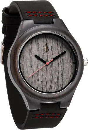 Relojes para Hombre Treehut Wooden Watches mystify tuck for Men, Japanese Miyota Movement, Stylish Exotic Wrist Watch with Adjustable Stainless Steel Buckle, Leather Straps, Watch Made Real Bamboo Wood, 