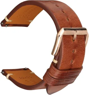 Replacement 18mm 19mm 20mm 21mm 22mm 23mm 24mm for Men, Women REZERO Quick Release drought rainforest glassy accent lithographic subspecies Watch Band, Top Grain Leather Watch Straps, Italian Calfskin Watchbands 
