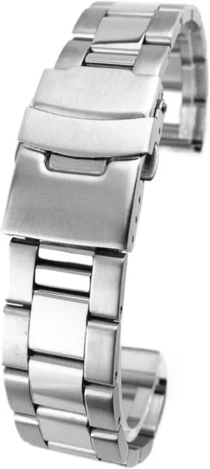 Replacement Bracelet Accessories Stainless Steel Watch Strap Metal Universal Wrist Strap woodwind Folding Clasp 