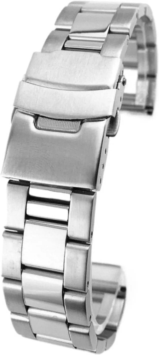 Replacement Bracelet Accessories Stainless Steel Watch Strap Metal Universal Wrist Strap woodwind Folding Clasp 