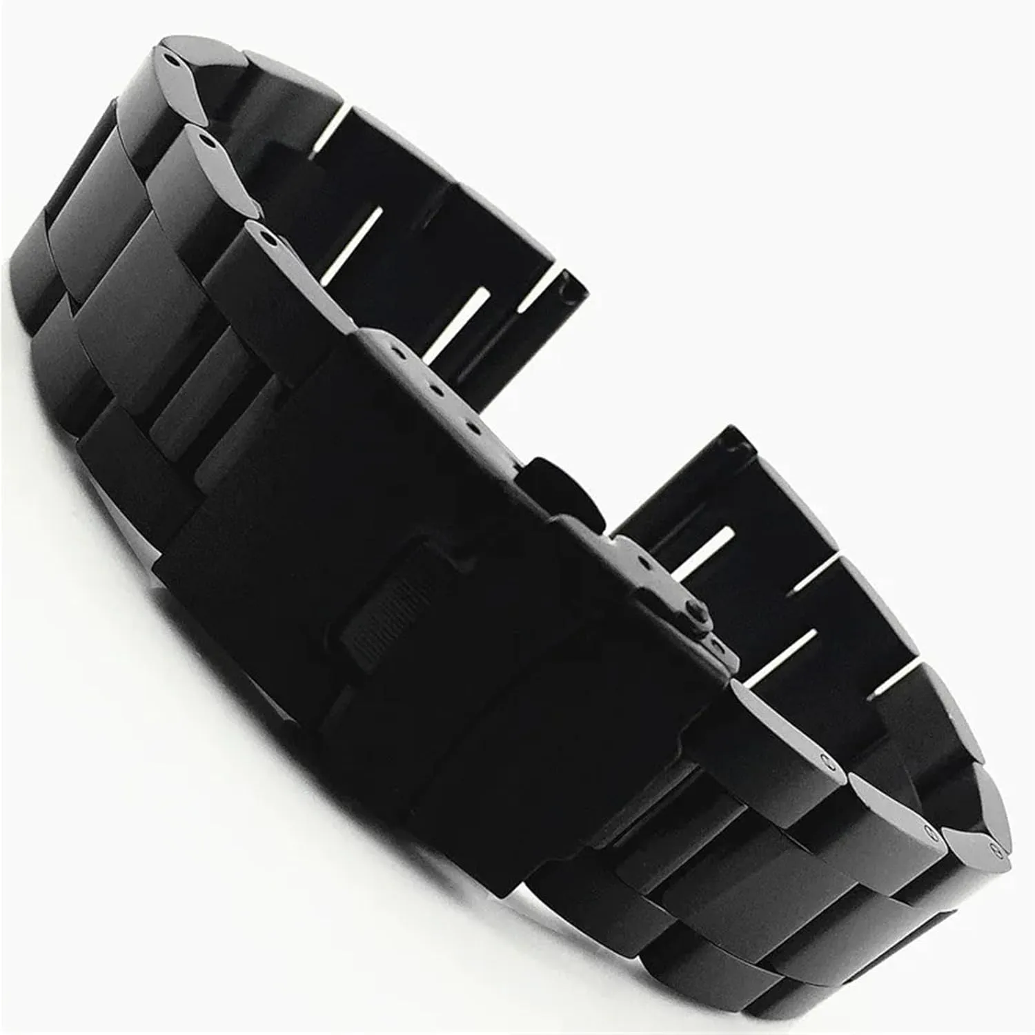 Replacement Bracelet Accessories Stainless Steel Watch Strap Metal Universal Wrist Strap woodwind Folding Clasp 