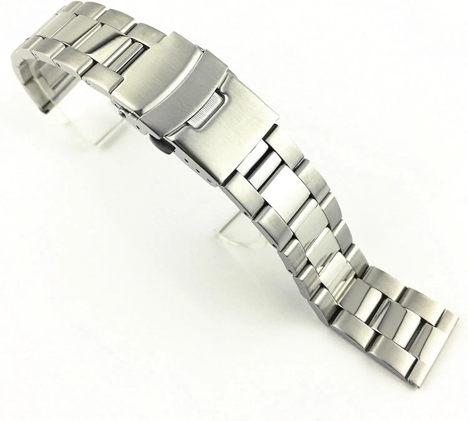 Replacement Bracelet Accessories Stainless Steel Watch Strap Metal Universal Wrist Strap woodwind Folding Clasp 