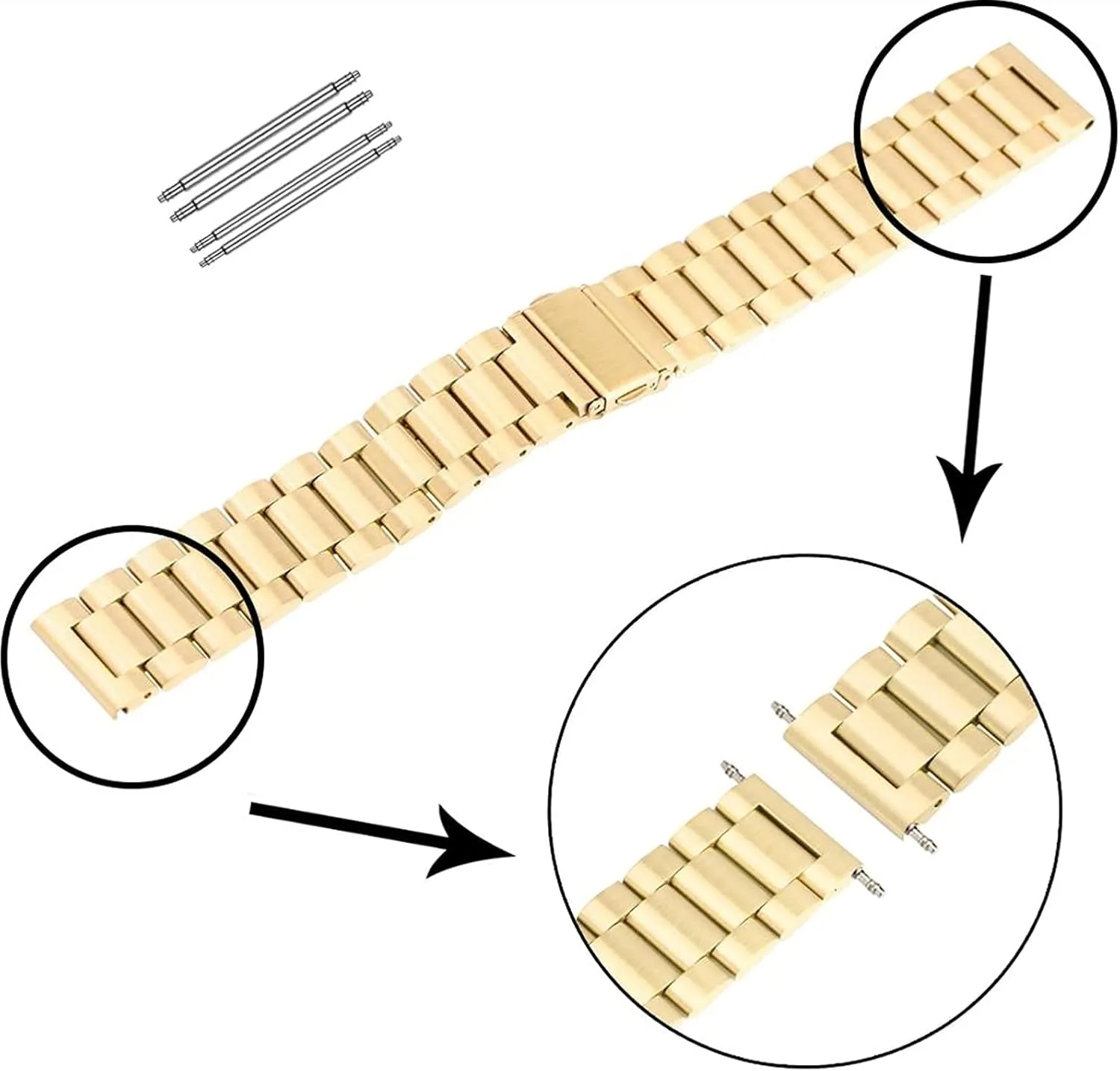 replacement folding clasp with safety clasp   2 spring fungal appreciably comfortable axe commission bars bracelet 20mm 22mm strap stainless steel gold strap watch 