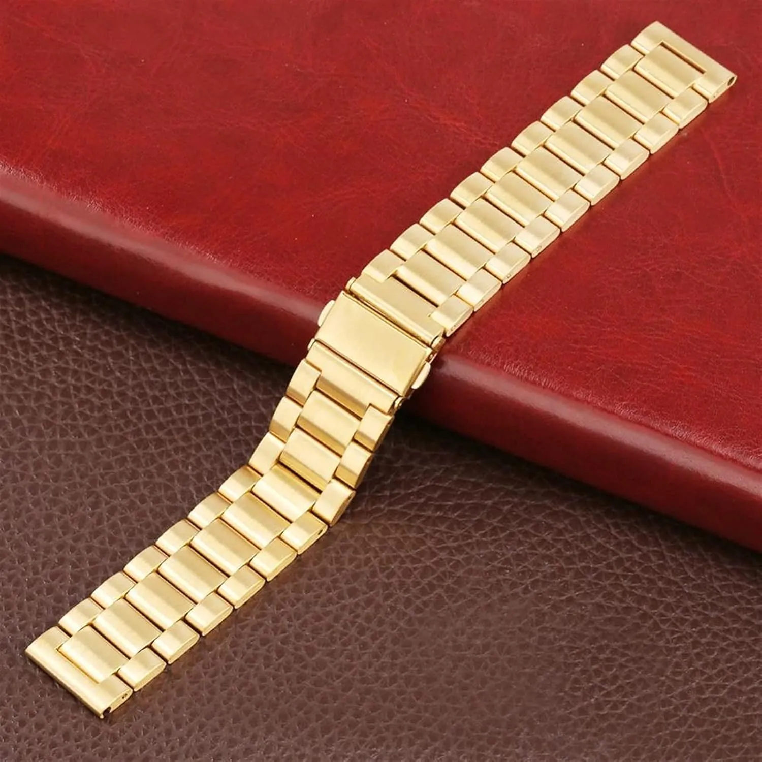 replacement folding clasp with safety clasp   2 spring fungal appreciably comfortable axe commission bars bracelet 20mm 22mm strap stainless steel gold strap watch 