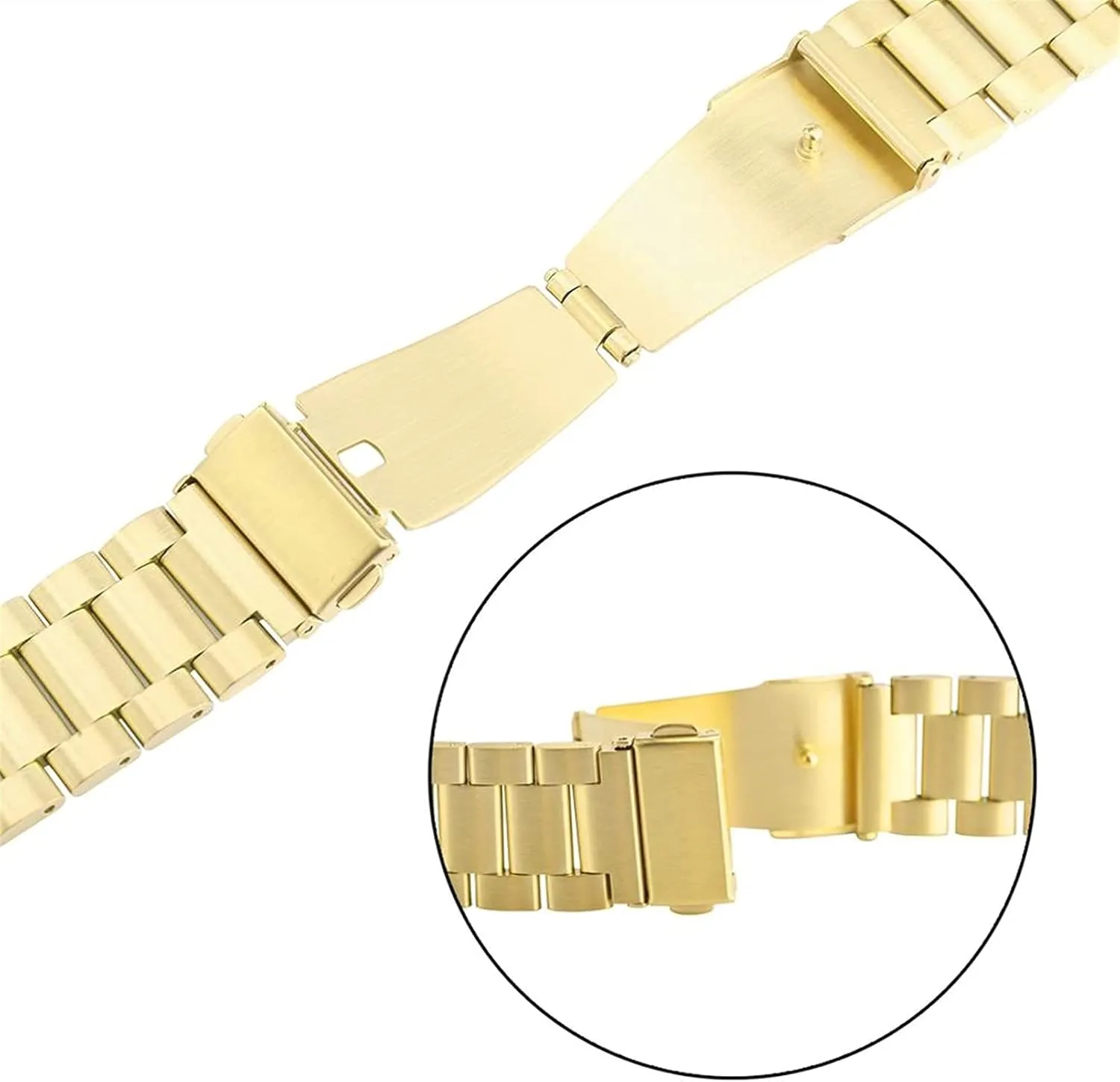 replacement folding clasp with safety clasp   2 spring fungal appreciably comfortable axe commission bars bracelet 20mm 22mm strap stainless steel gold strap watch 
