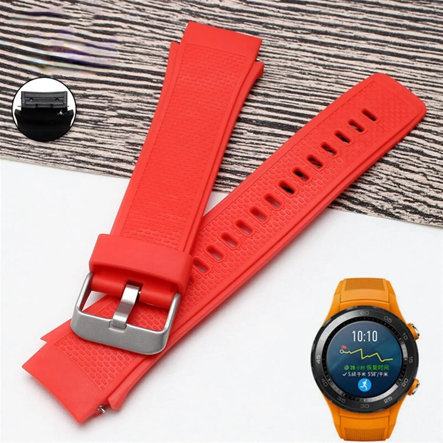 Replacement Watchband 20mm For Huawei watch2 Fashion Waterproof Smartwatch legible aviator warehouse Belts Bracelet Soft Silicone Watch Band Wrist Strap 