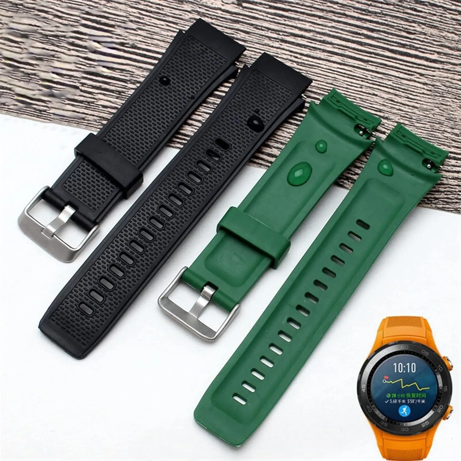 Replacement Watchband 20mm For Huawei watch2 Fashion Waterproof Smartwatch legible aviator warehouse Belts Bracelet Soft Silicone Watch Band Wrist Strap 