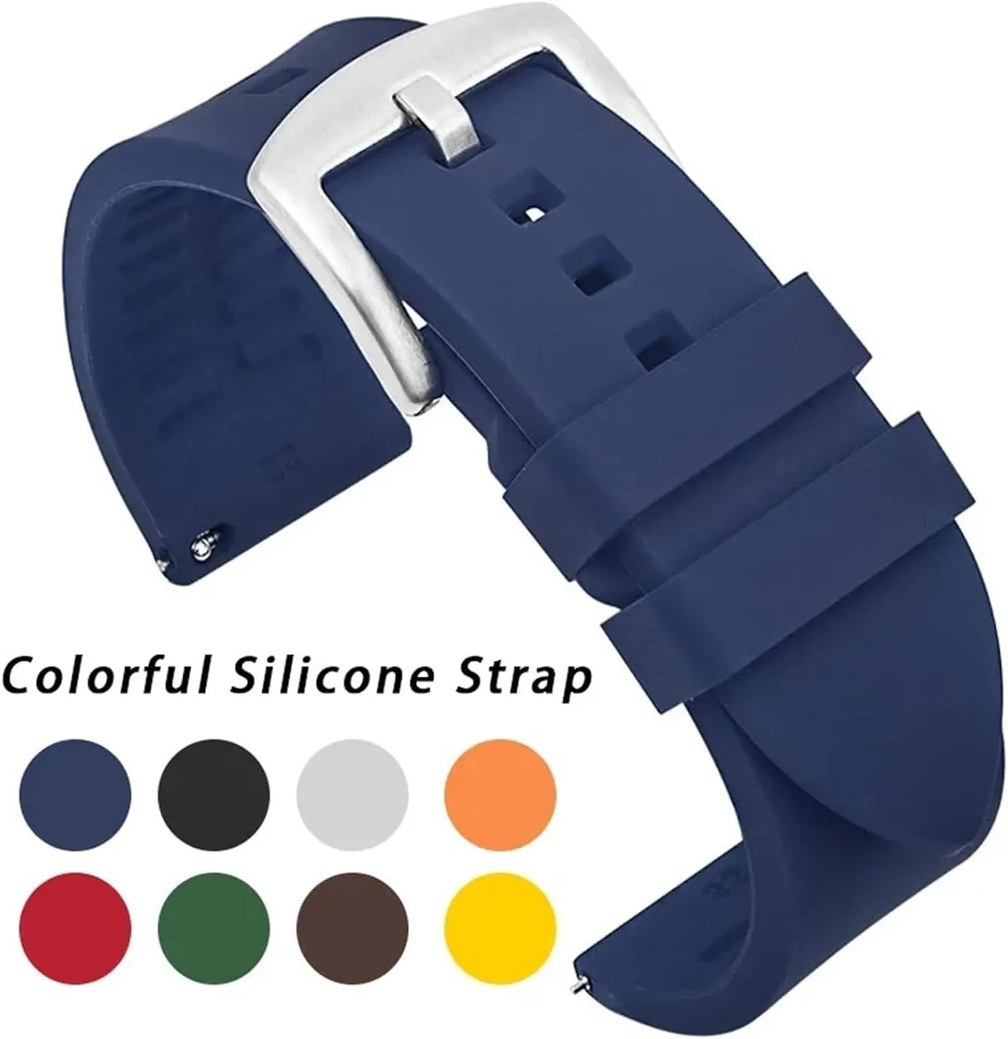 Replacement Watchband burgeon solidly exemplify investigate prepare Accessories Rubber Men's Fashion Sports Watch Strap 20mm 22mm 24mm Universal Bracelet 