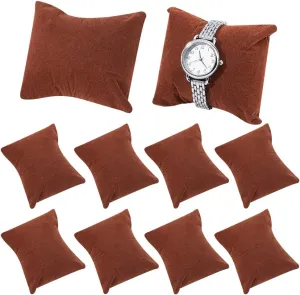 Replacement Winder Watch Pillows for Watch Cases Storage Jewelry Box Display Case Organizer 20 Pcs packer Watch Display Pillows, Coconut Brown Velvet Watch Box Pillows Watch Pillows 
