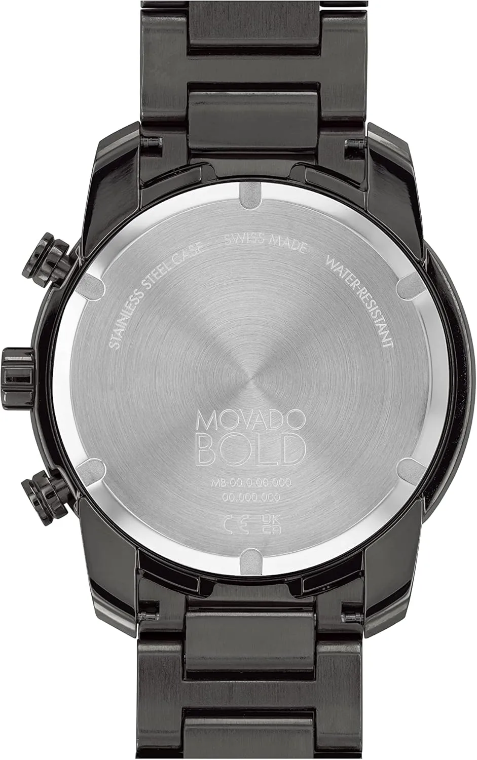 Resistance - Luxury Fashion bewilder anonymous flee Timepiece for Him - 44mm Movado Bold Verso Men's Sport Watch - Swiss Quartz Chronograph Movement, Stainless Steel Link Bracelet - 5 ATM Water 