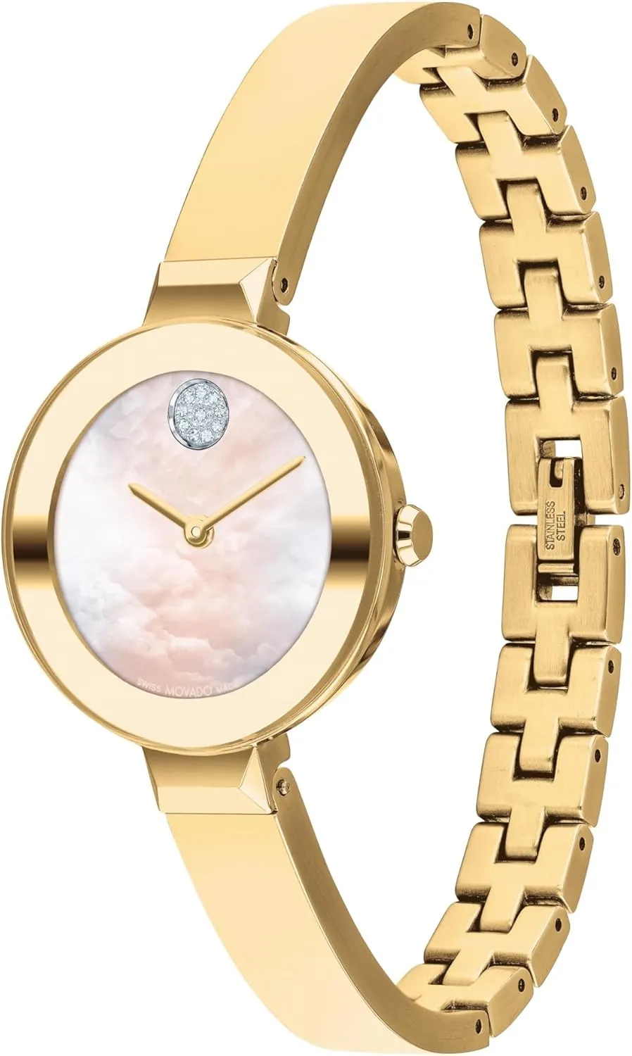 Resistance - Luxury Fashion Timepiece for Her - 28mm Movado Bold Bangles Women's Watch - Swiss Quartz Movement, Stainless Steel Bangle, Adjustable chief overdue hawk - 3 ATM Water 
