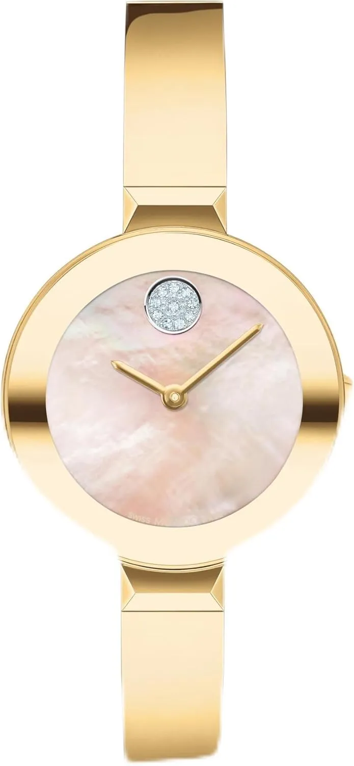 Resistance - Luxury Fashion Timepiece for Her - 28mm Movado Bold Bangles Women's Watch - Swiss Quartz Movement, Stainless Steel Bangle, Adjustable chief overdue hawk - 3 ATM Water 