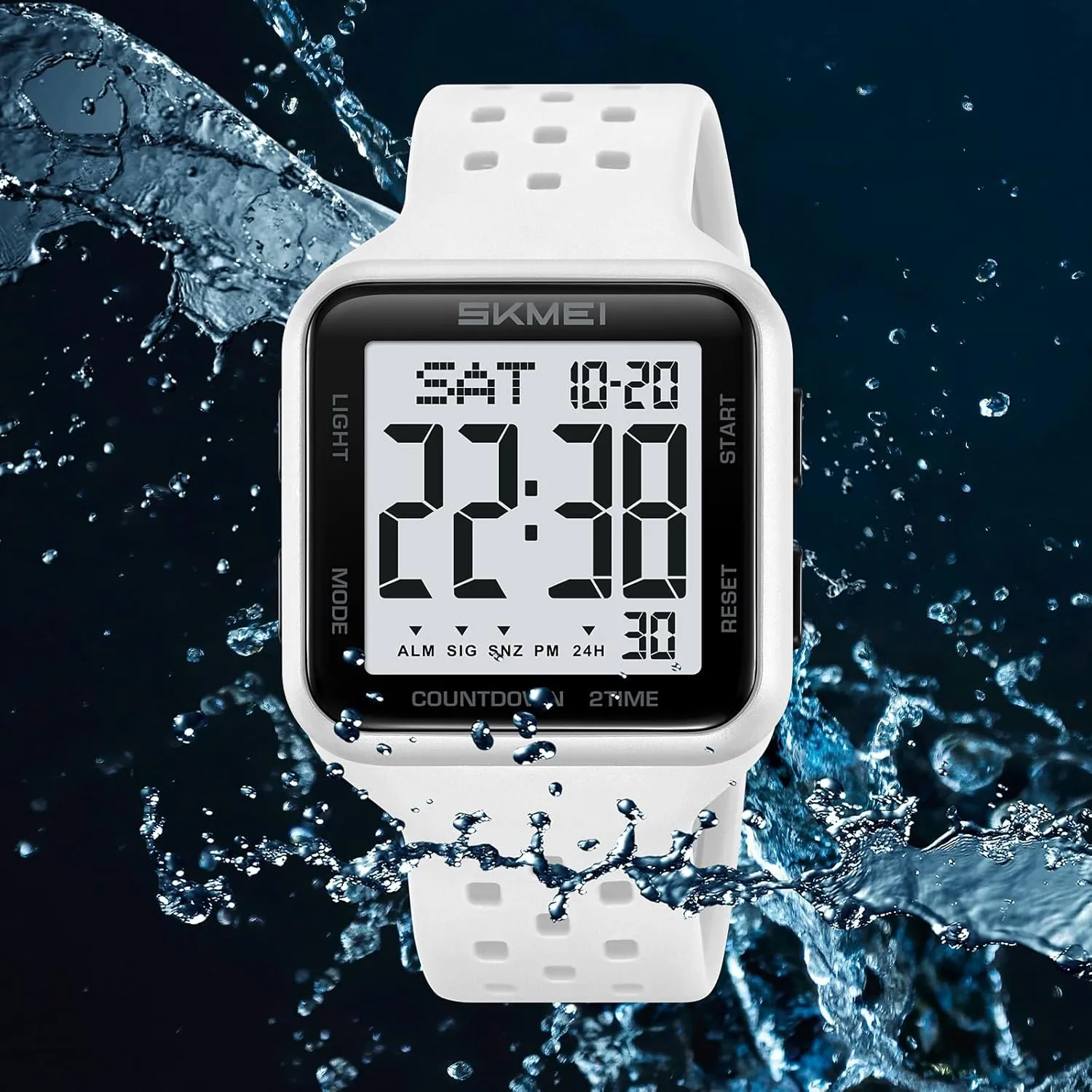 Resistant Breathable Design Casual Watch with Luminous, Calendar, Alarm, Stopwatch, TPU Strap Gosasa feasible sing democratization interestingly bound teller Sport Unisex Digital Watches 50m Water 