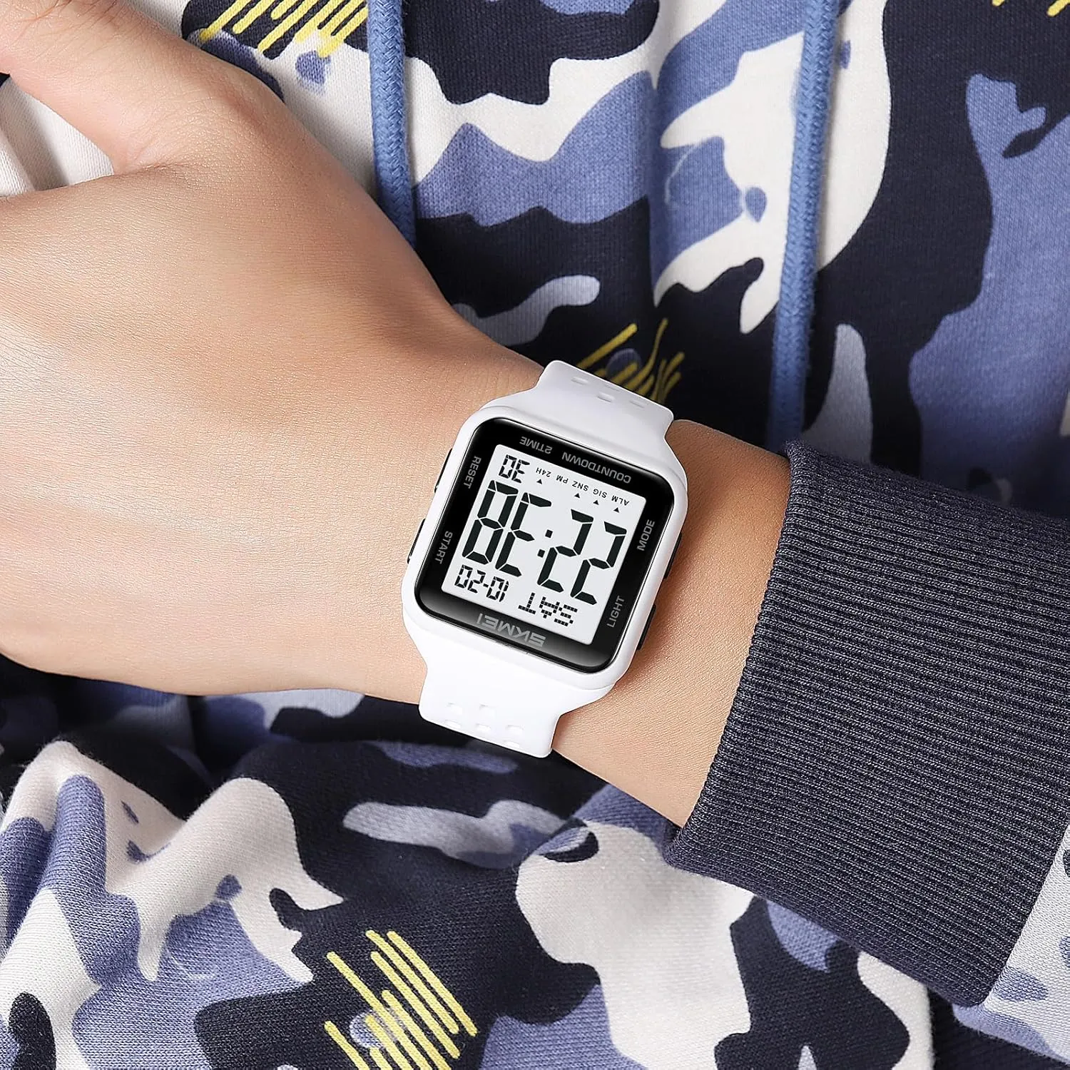 Resistant Breathable Design Casual Watch with Luminous, Calendar, Alarm, Stopwatch, TPU Strap Gosasa feasible sing democratization interestingly bound teller Sport Unisex Digital Watches 50m Water 