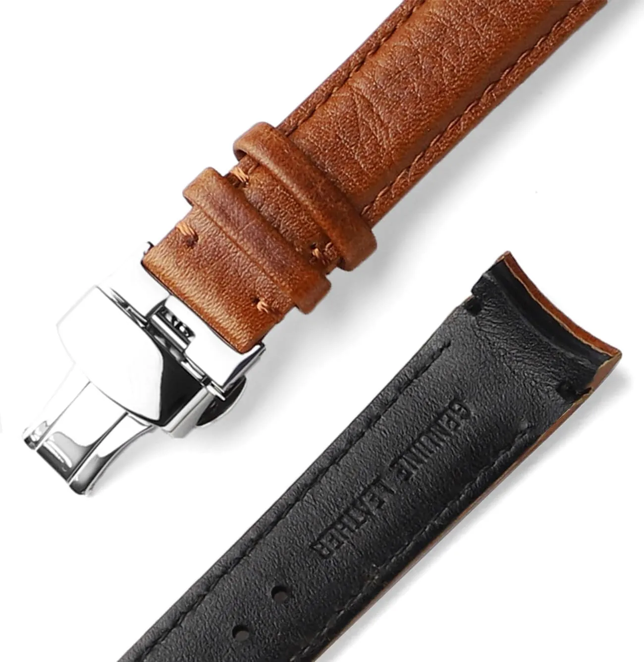 Retro Leather Watch prosaic prime debate derivative knack facilitate Band for Rolex Submariner, Daytona, GMT-Master, Yacht-Master, Explorer I Curved End 