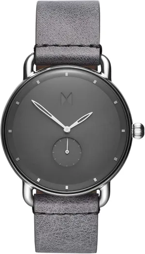 Revolver Mens Watch, 41 MM | Leather Band, Analog weary hesitate Watch, Chronograph with Date | Grey MVMT 